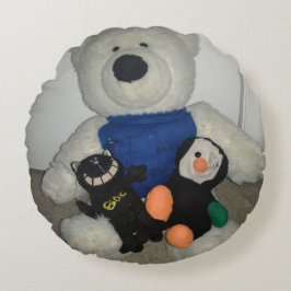 Albtraum Katze, Bogenschütze und Polory Rundes Kissen