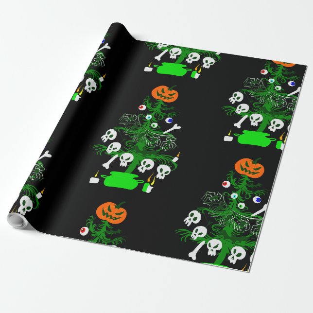 Albtraum-Kürbis Geschenkpapier (Ungerollt)