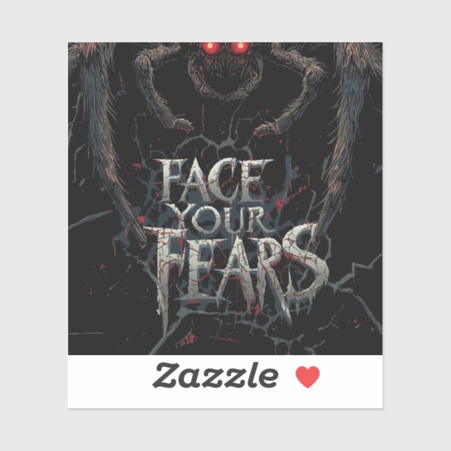 Albtraum Spider - Dark Horror Illustration Aufkleber (Blatt)