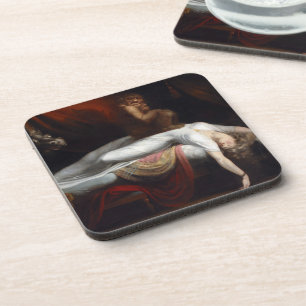 Albtraum von Henry Fuseli Gothic Macabre Dark Art Getränkeuntersetzer