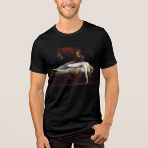 Albtraum von Henry Fuseli Gothic Macabre Dark Art Tri-Blend Shirt