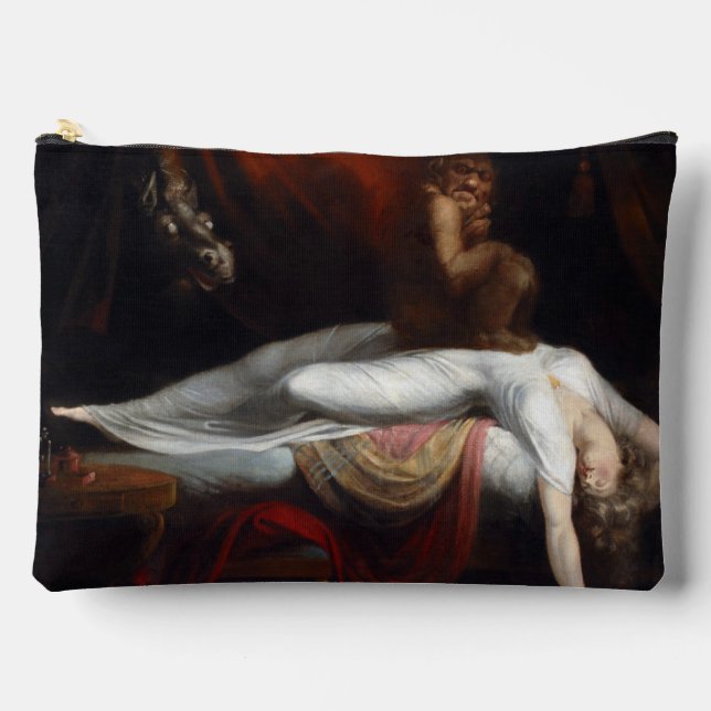 Albtraum von Henry Fuseli Gothic Macabre Dark Art Zubehörtasche (Vorderseite)