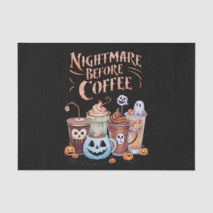 Albtraum vor dem Kaffee-Kürbisgewürz-Halloween Seidenpapier
