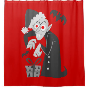 Albtraum Weihnachten vampire santa nosferatu schwa Duschvorhang
