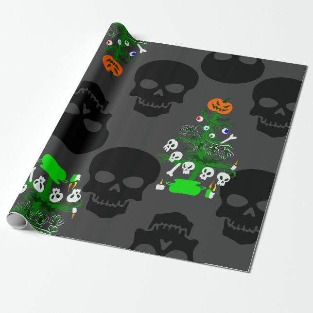 Albtraum-Weihnachtsbaum-Skulpturen Geschenkpapier (Ungerollt)