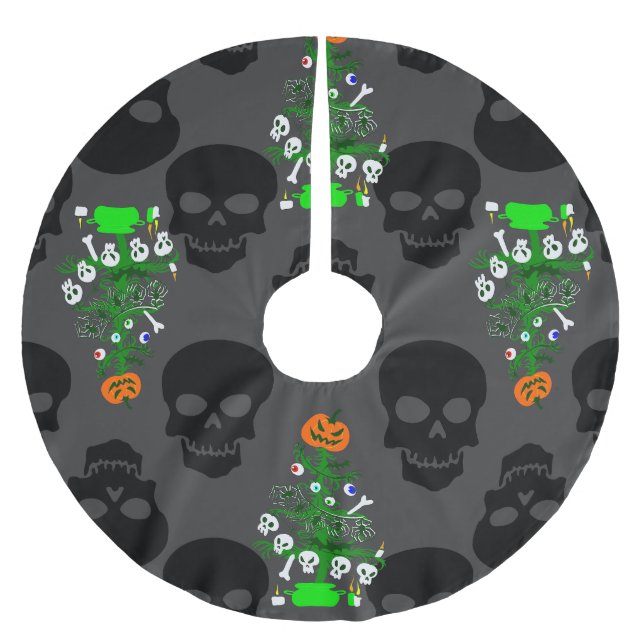 Albtraum-Weihnachtsbaum-Skulpturen Polyester Weihnachtsbaumdecke (Vorderseite)