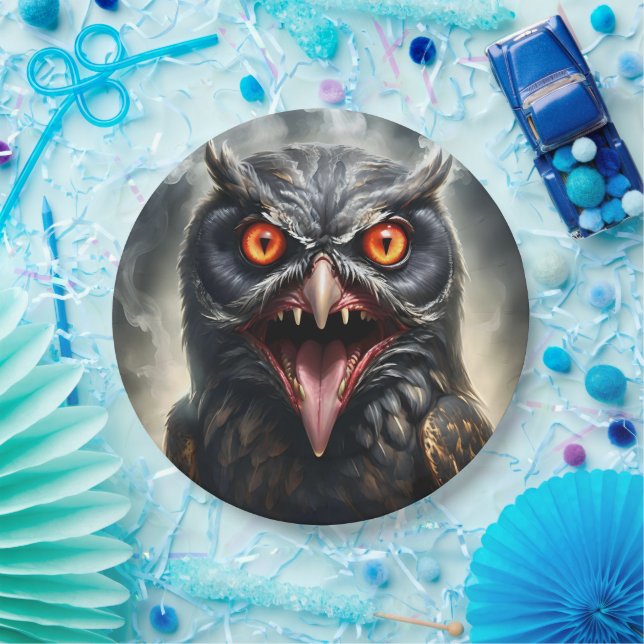 "Albtraumflügel: Das Fanged Vampire-Owl" Pappteller (Party)