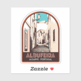 Albufeira Altstadt Illustration Algarve Portugal Aufkleber