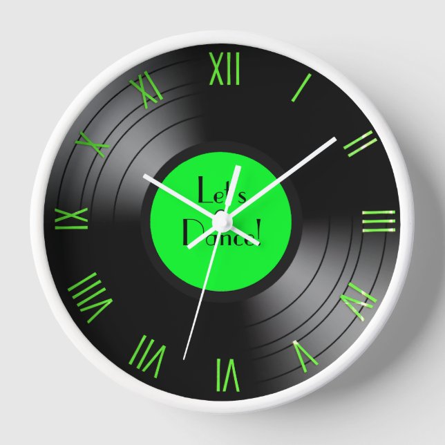 Album aufnehmen Let's Dance Novelty Roman Zahlen Uhr (Vorderseite)