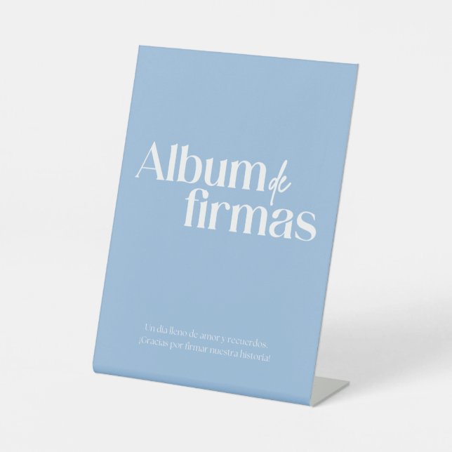Album de firmas parda sockelschild (Vorderseite)