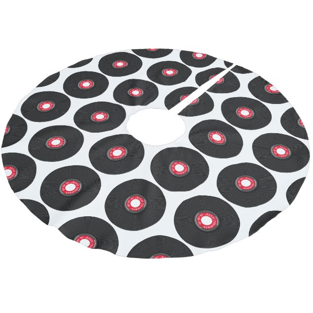Album Ho-Ho-Ho Frohe Weihnachten aufnehmen! Polyester Weihnachtsbaumdecke (Schrägansicht)