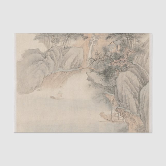 Album Landscapes Leaf 4 von Wang Gai Seidenpapier (Vorderseite)