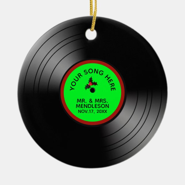 Album Personalisiert Weihnachten 2 Keramik Ornament (Vorne)