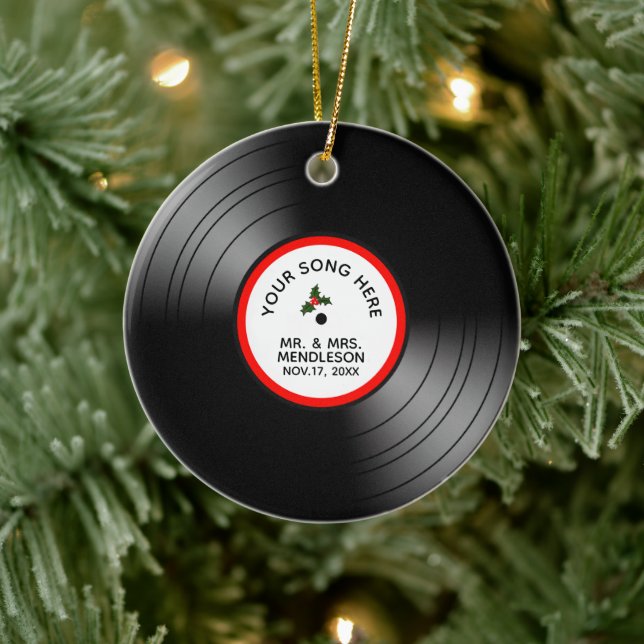 Album Personalisiert Weihnachten Keramik Ornament (Baum)