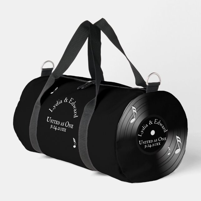 Albumaufzeichnung Neuauflage / Hochzeitsfeier Duffle Bag (Linke Seite)