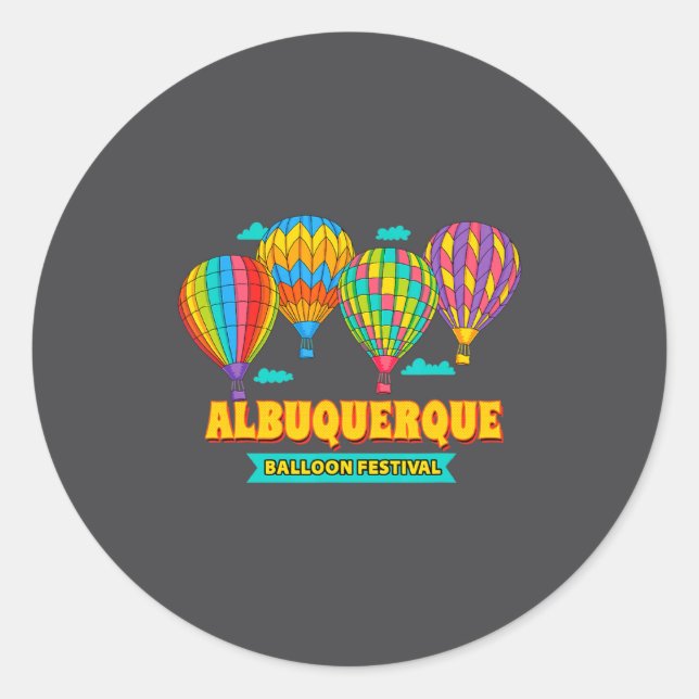 Albuquerque Balloon Festival New Mexico Fiesta  Runder Aufkleber (Vorderseite)