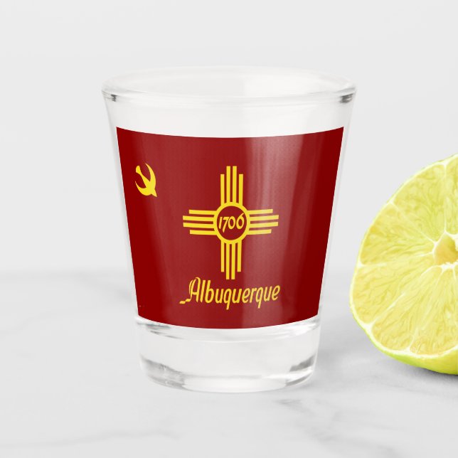Albuquerque-Flagge Schnapsglas (Vorderseite)