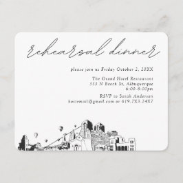 Albuquerque Hochzeit Elegantes Probe Dinner Begleitkarte