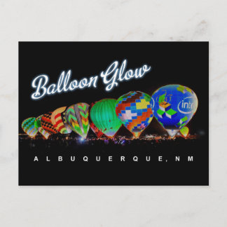 Albuquerque Hot Air Ballon Glow Postkarte