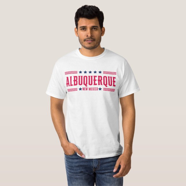ALBUQUERQUE NEUE MEXIKO-US Flagge T-Shirt (Vorne ganz)