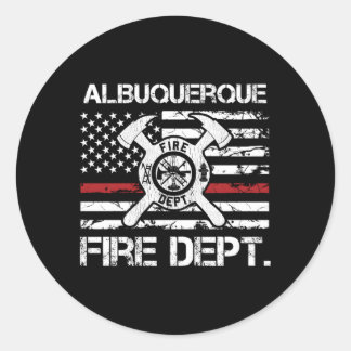 Albuquerque New Mexico Fire Dept Thin Red Line Fir Runder Aufkleber