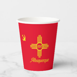 Albuquerque (New Mexico) Flaggen-Papiertücher Pappbecher