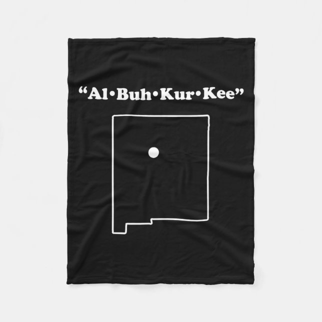 Albuquerque New Mexico Funny Phonetic Gag Gift  Fleecedecke (Vorderseite)