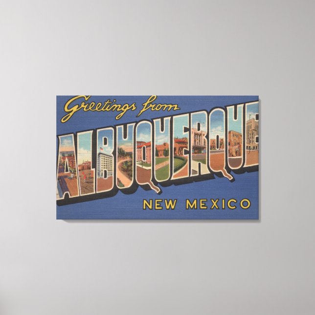 Albuquerque, New Mexico - Große Briefszenen Leinwanddruck (Vorderseite)