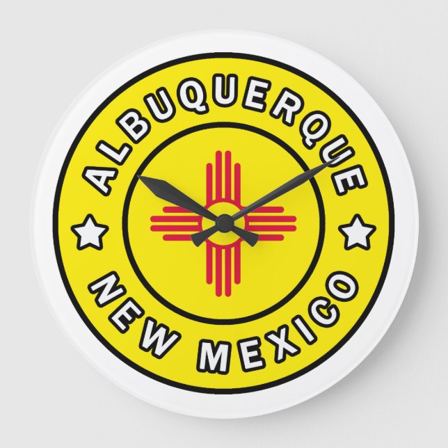 Albuquerque New Mexico Große Wanduhr (Vorderseite)