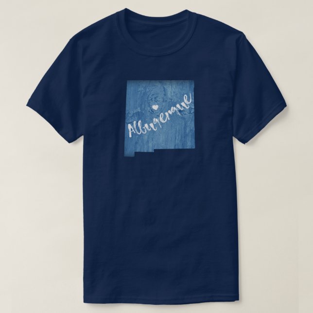 Albuquerque New Mexico Holzkörner T-Shirt (Design vorne)