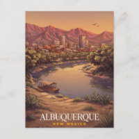 Albuquerque New Mexico Malerische Skyline Kunst