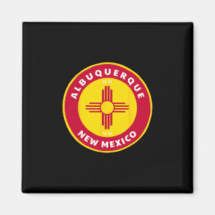 Albuquerque New Mexico Nm Zia-Flagge Stolz Dge Sou Magnet