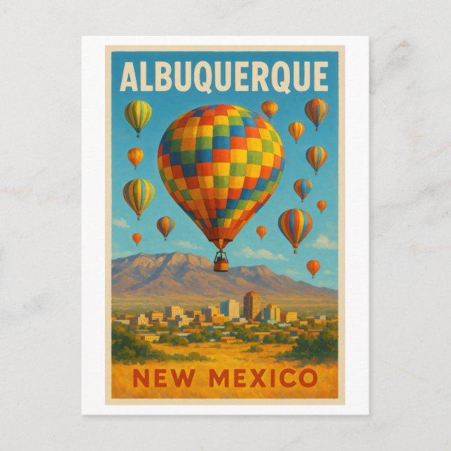 Albuquerque New Mexico Postkarte (Vorderseite)