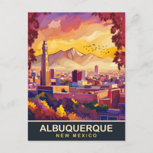 Albuquerque, New Mexico, Stadt-Skyline, Reise Postkarte