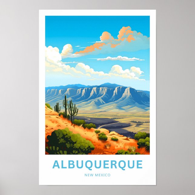 Albuquerque New Mexico Travel Print Poster (Vorne)