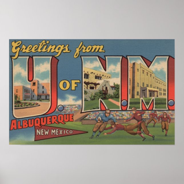 Albuquerque, New Mexico - Universität NM Poster (Vorne)