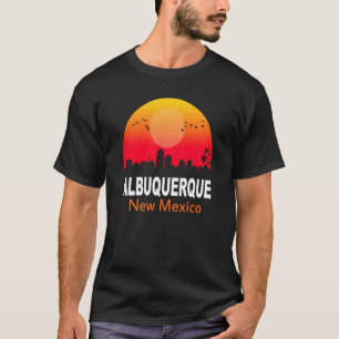 Albuquerque New Mexico Vintag Sunset Retro City S T-Shirt