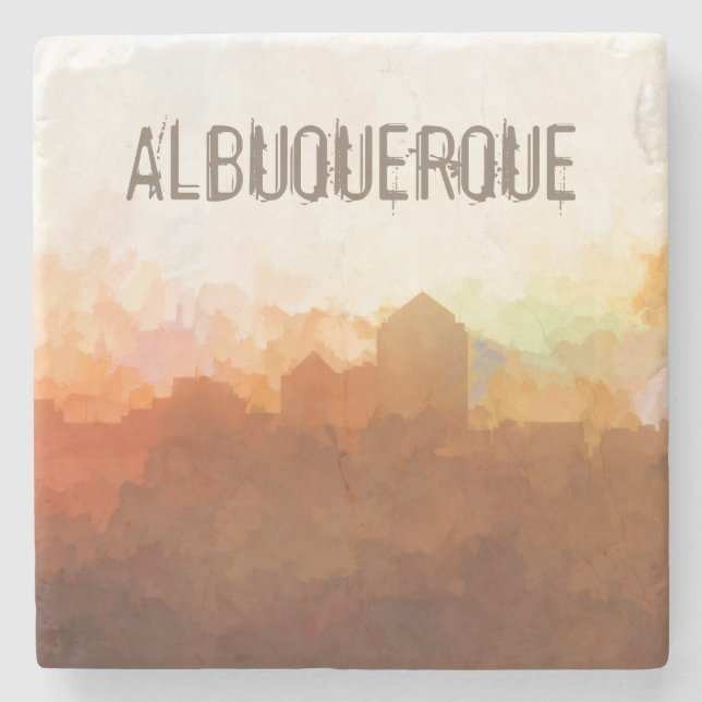 Albuquerque-New Mexiko-Skyline in den WOLKEN Steinuntersetzer (Vorderseite)