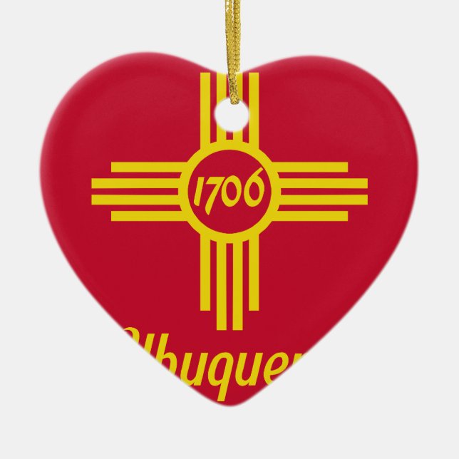 Albuquerque, New Mexiko, Vereinigte Staaten Keramik Ornament (Vorne)