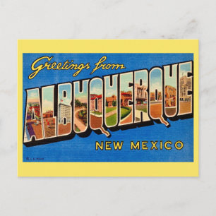 Albuquerque NM Gruß aus der Vergangenheit Postkarte