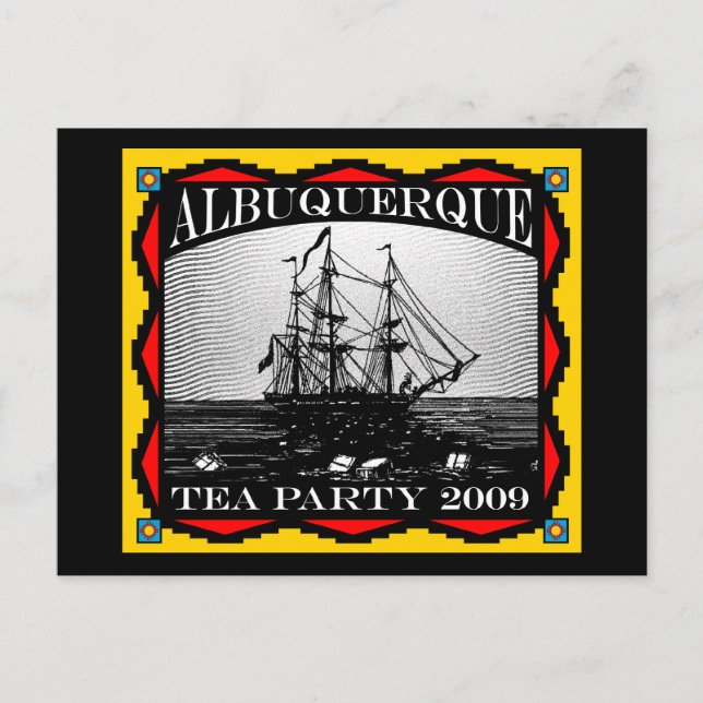 Albuquerque, NM Tea Party - Postkarte (Vorderseite)