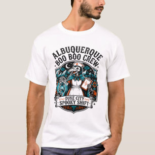 Albuquerque-Skelett-Pestdoktor-Nachtschicht T-Shirt