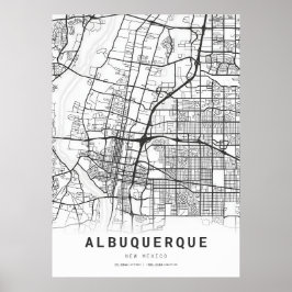 Albuquerque Stadtkarte Poster