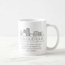 Albuquerque Stylized Skyline | Benutzerdefinierter