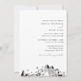 Albuquerque Wedding Elegante Skyline Einladung