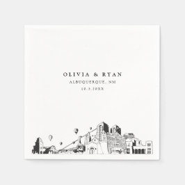 Albuquerque Wedding Minimalistisch Paper Serviette