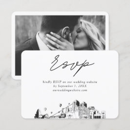 Albuquerque Wedding Minimalistisch Sketch UAWG Begleitkarte