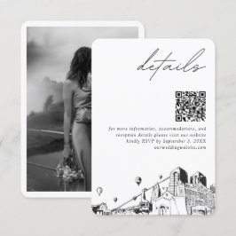 Albuquerque Wedding Modern Details QR Code Begleitkarte