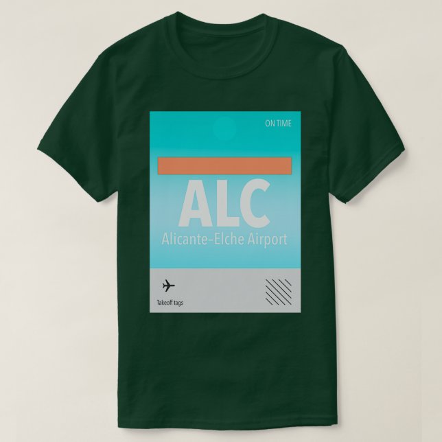 ALC AlicanteElche Airporttag T-Shirt (Design vorne)