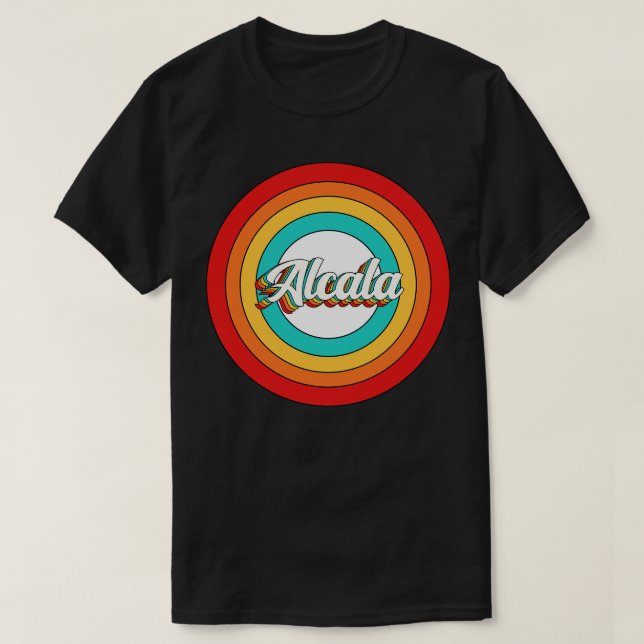 Alcala Name Shirt Vintag Alcala Circle (Design vorne)